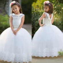 Бальное платье маленькой принцессы; кружевное пышное платье для детей; платье для первого причастия с оборками и рукавами-крылышками из органзы