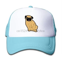 Детская Милая бейсболка с Мопсом и сеткой