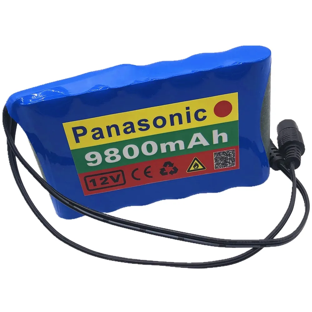 Panasonic 18650 Аккумулятор для зарядки аккумулятора постоянного тока 12 В 12,6 в 9800 мАч батарея/12,6 в батарея
