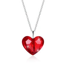 BAFFIN романтическое ожерелье из бисера в форме сердца, кулон, цветные кристаллы Swarovski для женщин, свадебные украшения, серебряная цепочка, воротник