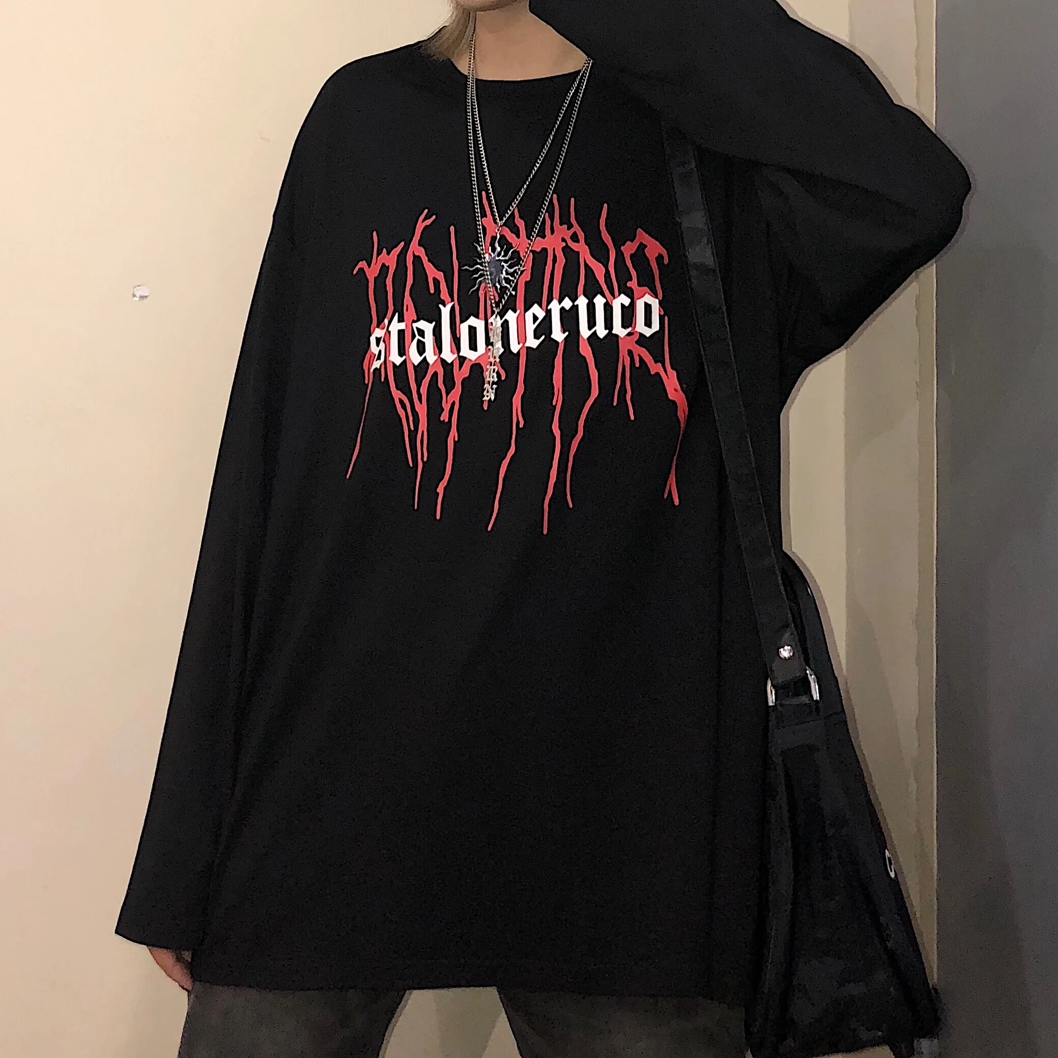 

2020 Loose Womens Fashion T-shirt Letter Summer Black WhiteTops Japan High Street Kpop Female Tee Harajuku T-shirt Casual Top
