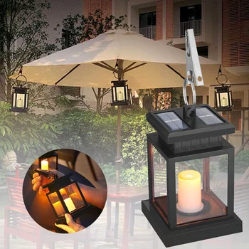 

Solar Path Garden With Clip Lawn Hanging Night Waterproof Candle Lantern Decoration Rechargeable Light Led Solar Lantern Outdoor