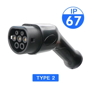 Enchufe macho y hembra para coche eléctrico EV Mode2 Mode3 IEC62196-2, enchufe de alimentación portátil