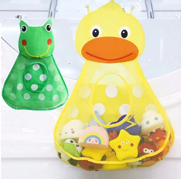 Baby Shower игрушки для ванной для детей школьная сумка для детей Игрушки для ванны из сетчатого материала и прикольной сумочкой с изображением утки, лягушки сумка для хранения с сильной присоской Ванная комната