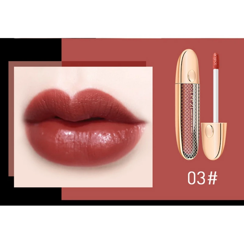 Velvet Lip Glaze Moisturizing Non-stick Cup Waterproof Long Lasting Matte Lip Gloss Lightweight Moisturizing Texture - Цвет: A3