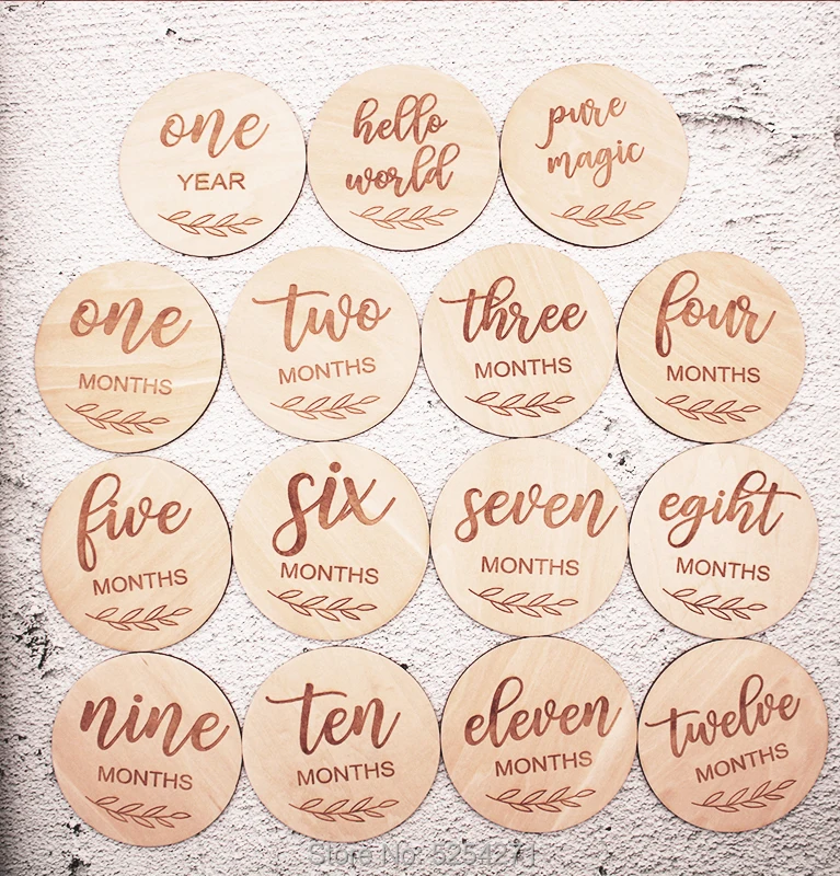 Деревянные детские карты набор из 15 выгравированных деревянных визиток подарок