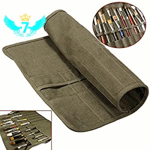 Cases-Holder Brush Draw-Pen Oil-Paint Watercolor Roll-Up-Canvas Artist HTML