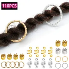 110 шт Подарочные заколки с петлями для фото, вечерние трехслойные кольца для косичек для волос для девушек, набор женских модных аксессуаров, многофункциональные