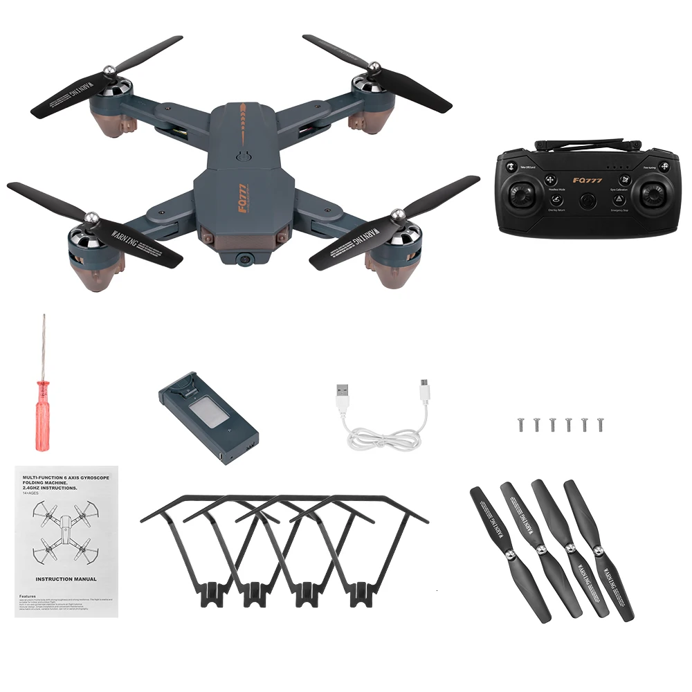 Дрон FQ777 с камерой FQ35 2,4G 480P 720P Wifi FPV удерживающий высоту Радиоуправляемый тренировочный Квадрокоптер для начинающих VS E58 X809HW XS809S