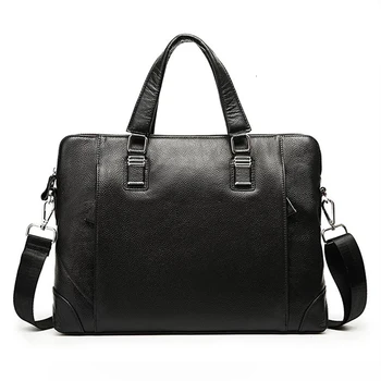 

Leather briefcase men business briefcase folder laptop bag leather briefcase men tote bag Bolso Hombre