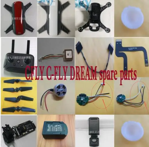 

CFLY C-FLY DREAM JJRC X9 RC Quadcopter spare parts ESC motor blades PTZ camera cable charger Upper lower body shell controller