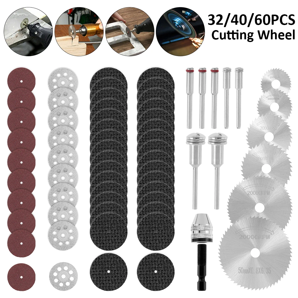 30pcs Mini Diamond Cutting Discs Wheel Tool Set Drill Tool Q3X1 For Rotary B6J1 