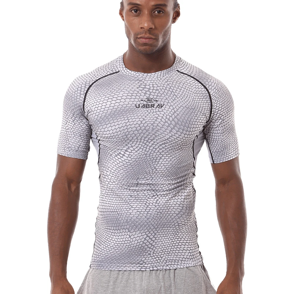 Белый Cool Dry Compression Baselayer Short Sleeve Workout Athletic Compression Shirts - Цвет: Белый