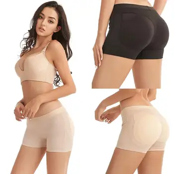 

Women Safety Short Pants Breathable Solid Soft Body Shaper Briefs Butt Lifter Panty Booty Enhancer Hip Push Up Booster
