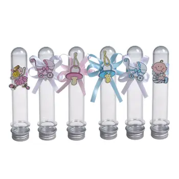

6Pcs Kids Infant Cartoon Pattern Candy Gift Container Bottle Jar Decor Baby Shower Gift Weding Gift Decor Storage Box