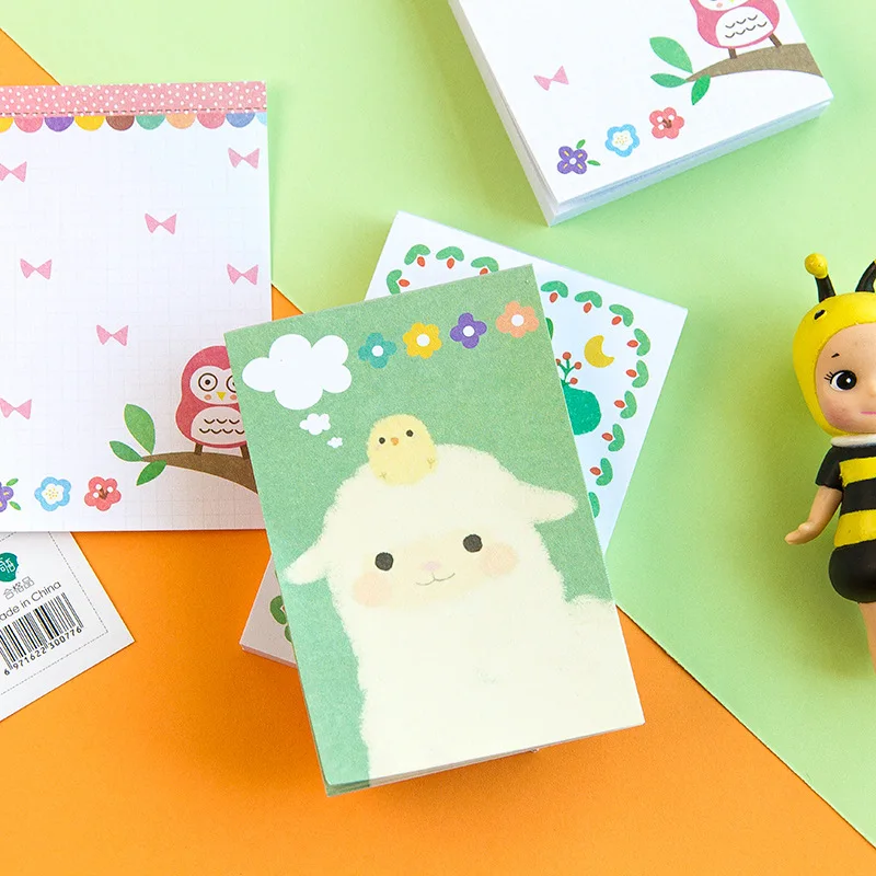 100 листов милый маленький цветок блокнот для заметок Kawaii животные N Times Липкие заметки портативный Блокнот Школьные офисные поставки Papeleria