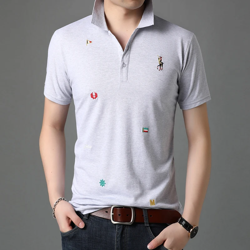 

2020 New Summer Brand Men Designer Polo Shirts For Men Short Sleeve Casual High Quality Tops Fashions Boys Men Clothes