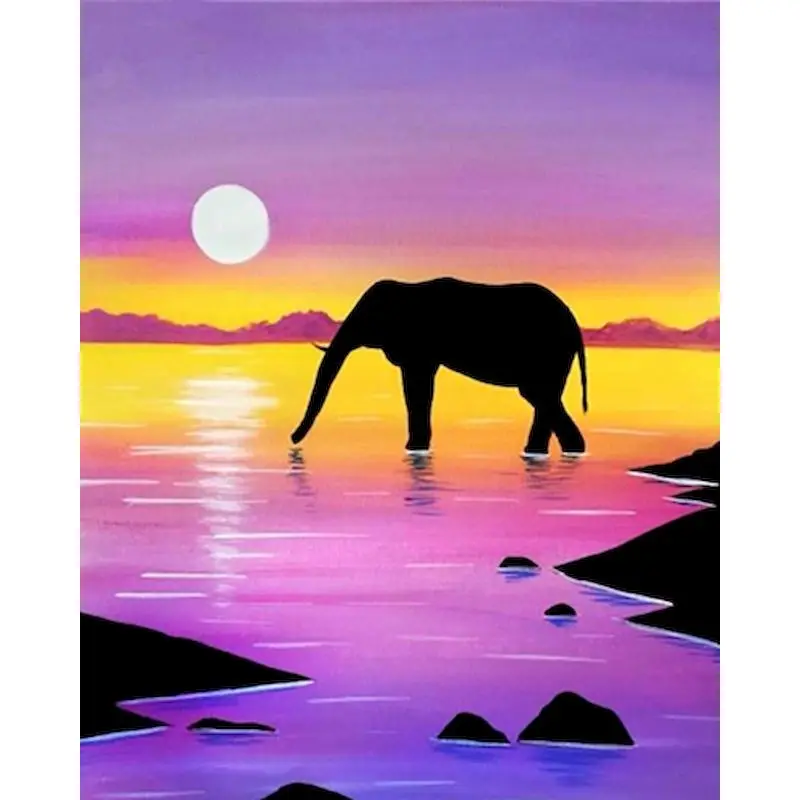 Elefante - Pintura por números – Zutopía DIY