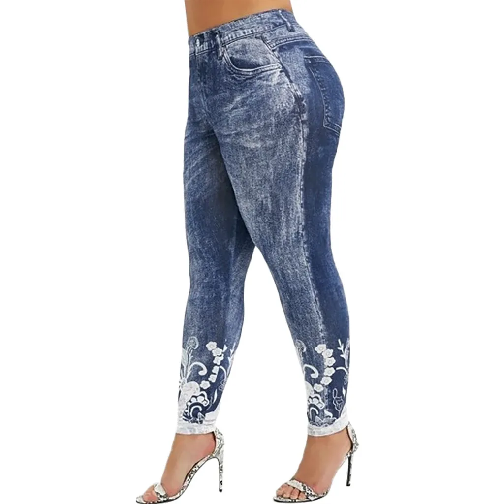 Women Printed Fitness Leggings Running Gym Stretch Sports Trousers Elastic High Waist Plus Size Leggings Pants Ropa De Mujer yoga pants