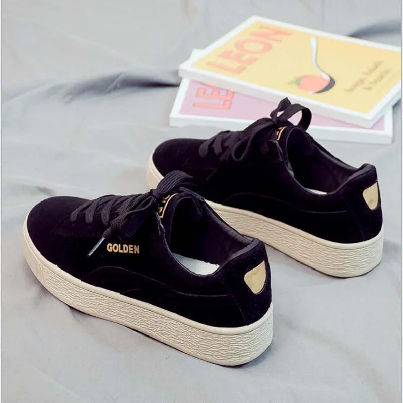 

2019 Spring Women Platform Sneakers Shoes Suede Women Vulcanize Shoes Flats Female Lace Up Casual Shoes Ladies Zapatillas Mujer