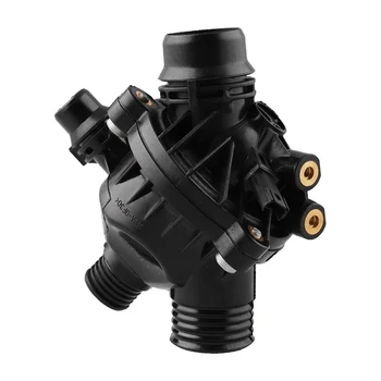 

11537549476 Wear Resistance Easy Install Direct Fit Plastic Black Car Anti Corrosion Professional Thermostat For E90 330 E60 530