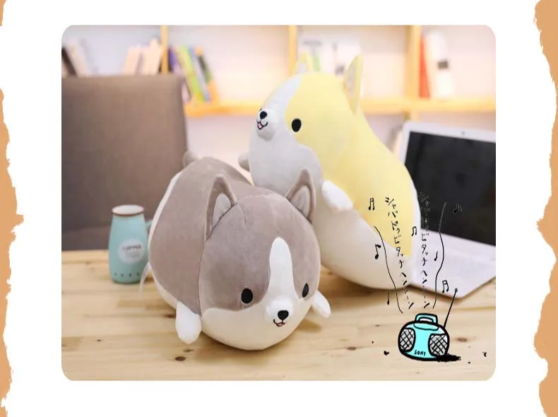 30/45/60cm Cute Corgi Dog Plush Toy Stuffed Soft Animal Cartoon Pillow Lovely Christmas Gift for Kids Kawaii Valentine Present