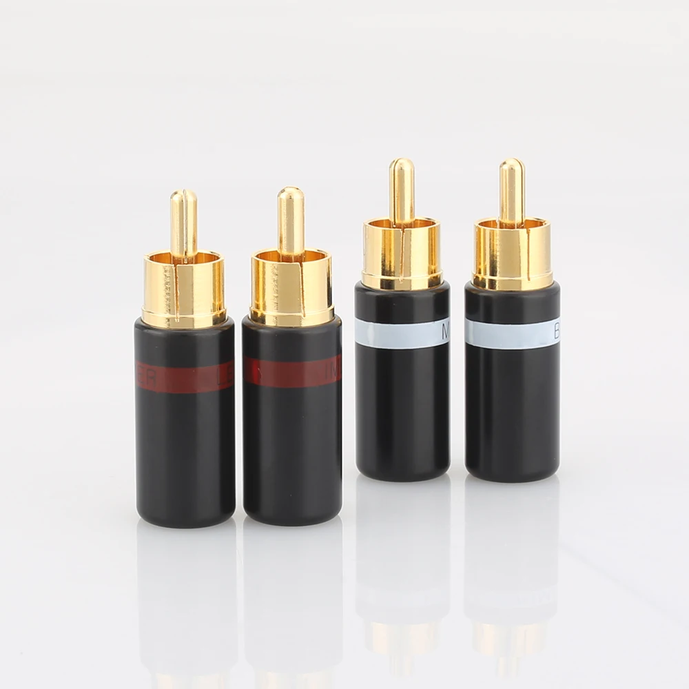 Hifi 4pcs ݵ Rca ÷   ȣ  rca ÷ , Ŀ