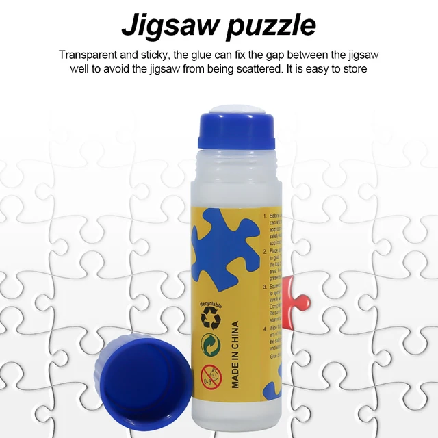 120ML Jigsaw Puzzle Glue With Sponge Transparent Liquid Jigsaw Puzzle Glue  Fast Dry For Preserving Puzzles Sticking Papers Tools - AliExpress