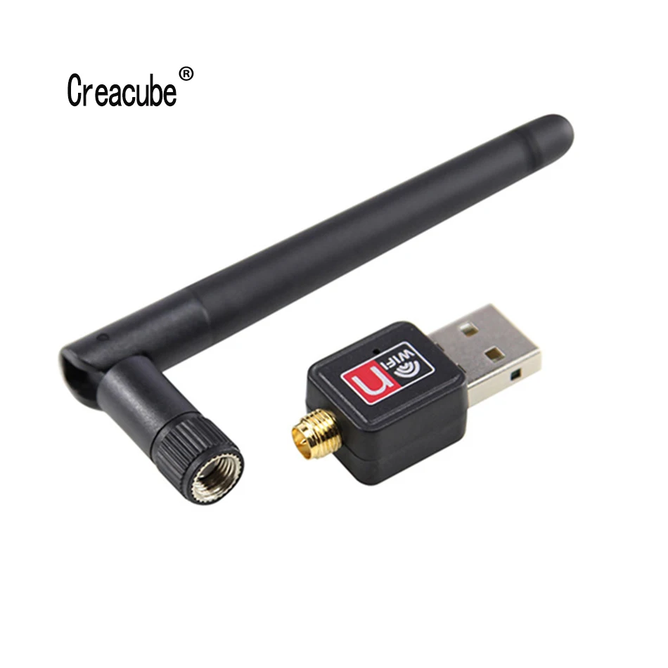 Creacube 2.4G Mini Usb Wifi Adapter 150Mbps Wifi Dongle Ricevitore Wi-Fi Scheda Di Rete Wireless 802.11B/N/G Wifi Ethernet Per Pc