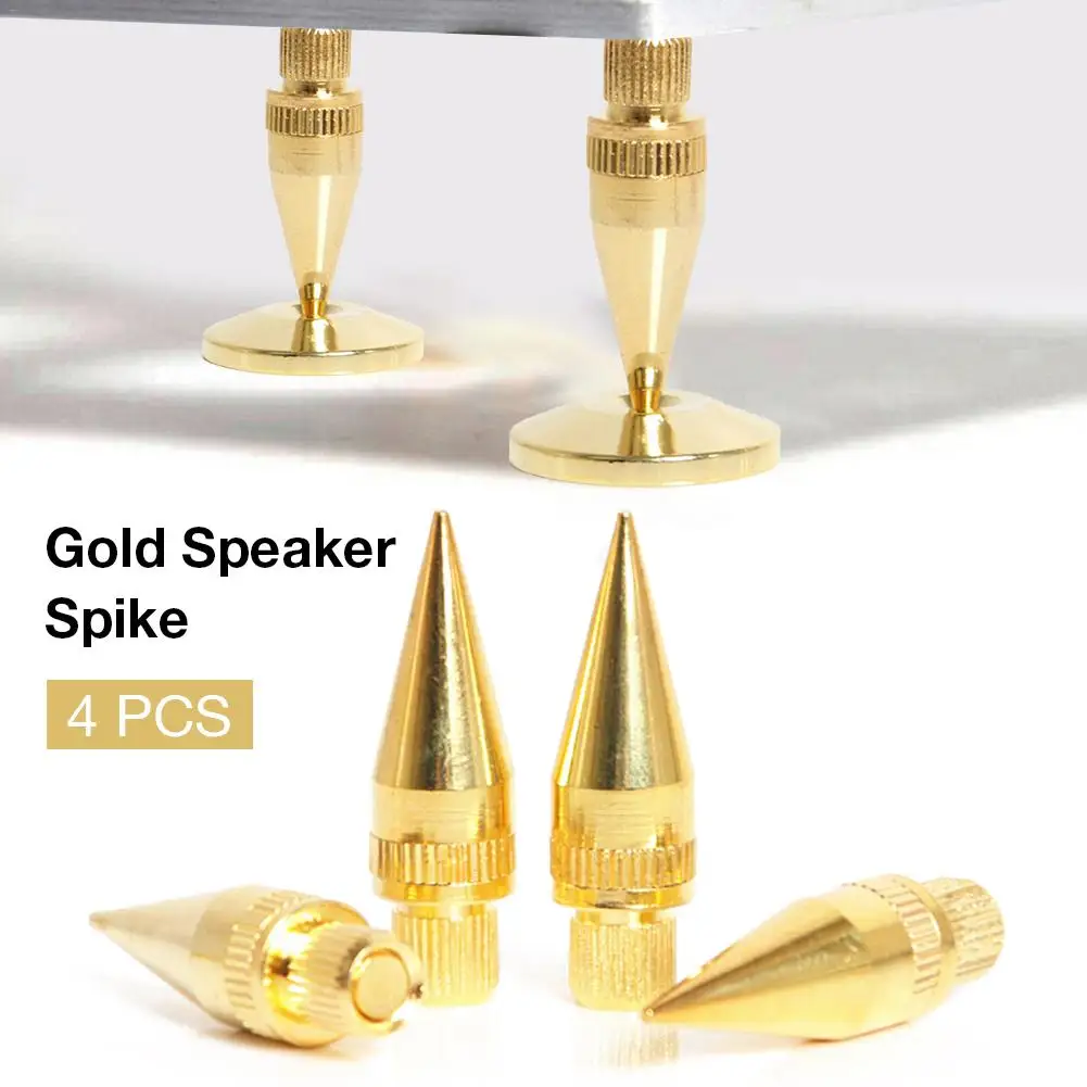 

Speaker Spike Isolation Spike Stand Foot Speaker Cone Base Pads Premium Gold Speaker Spikes Cabinet Base Support Stand