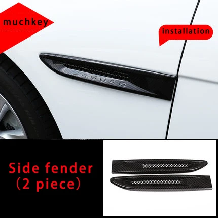 side fender Для Jaguar f-pace боковое крыло декоративная накладка из углеволокна отделка 2 шт - Цвет: side fender