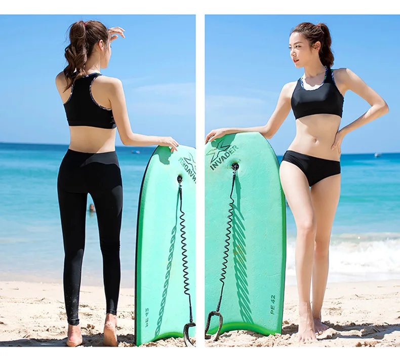 Kitesurfing Боди женские купальники бикини женский купальник для девочек Rashguard длинный женский рукав брюки четыре части на молнии Одежда