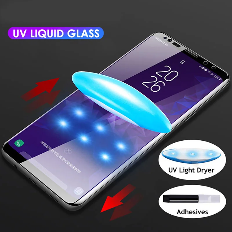 УФ жидкий клей матовая защитная пленка из закаленного стекла для huawei мат 30 20