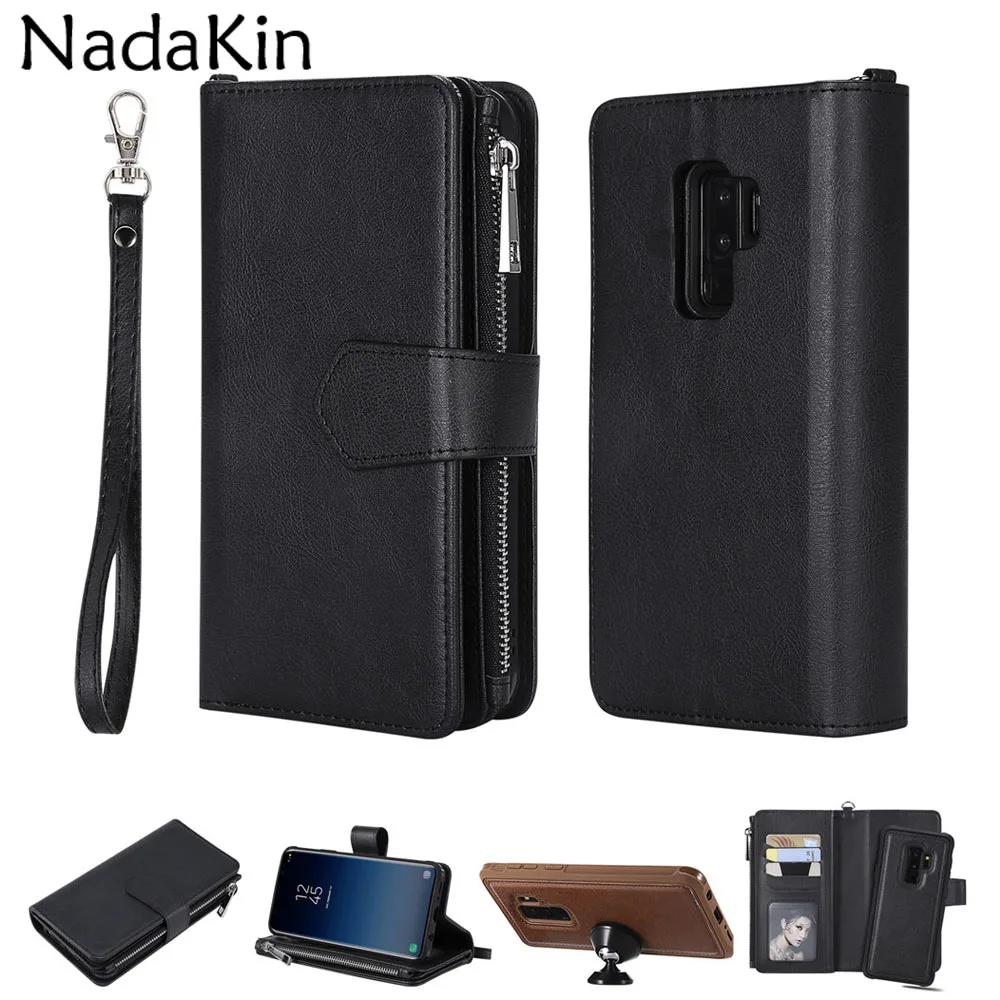 Leather Luxury Wallet Phone Bag Case for Samsung Galaxy S8 S9 S10 Note 10 Plus S10e Note 8 9 Flip Shockproof Book Cover Leather Luxury Wallet Phone Bag Case for Samsung Galaxy S8 S9 S10 Note 10 Plus S10e Note 8 9 Flip Shockproof Book Cover