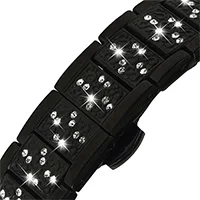 Black Часы с яркими украшениями Bling ремешок совместим с Apple Watch Series 5/4/3/2/1, металлическое ювелирное изделие лентой со стразами части для наручных часов Apple Watch 38 мм - Цвет ремешка: Black