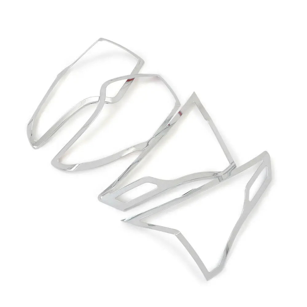 For Toyota RAV4 2013 ABS Chrome Rear Tail Light Lamp Bezel Cover Trim 4pcs