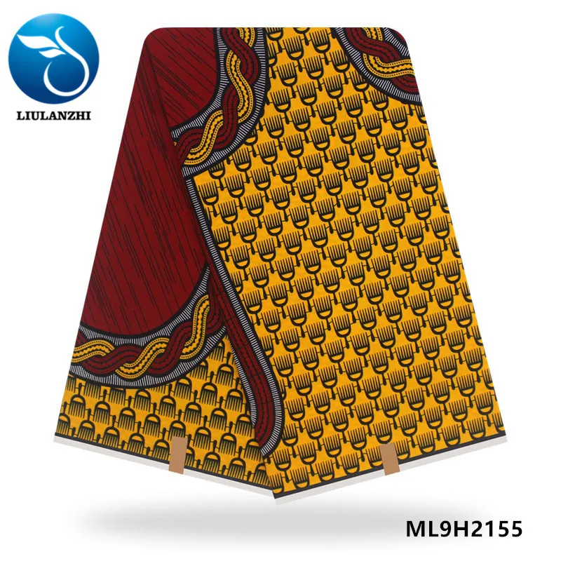 LIULANZHI afrianc воск голландская ткань Африканский принт ткань Анкара ткань для платья хлопок голландский воск принты ткань ML9H2150-60 - Цвет: ML9H2155