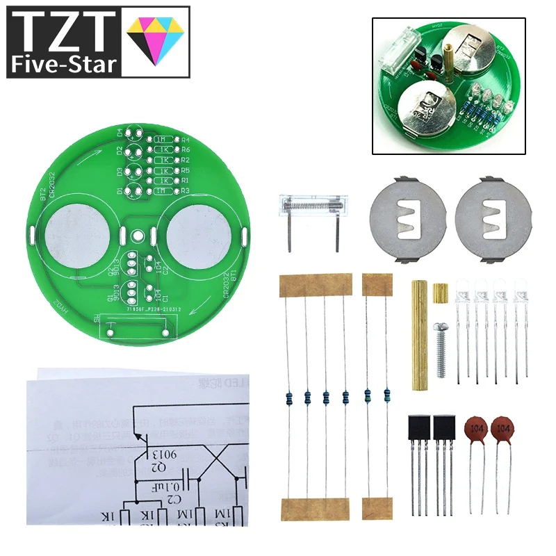 Diy Elektronik Kit LED Gyro DIY Schweißen Kit Rotierende Laterne Inline Komponenten Diy Elektronische Sodierung Projekt (Keine Batterie) – Detail 12
