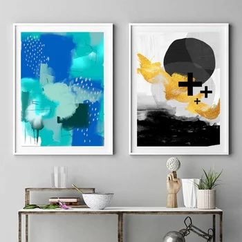 

Scandi Abstract Art Poster Canvas Print Wall Pictures for Living Room No Frame