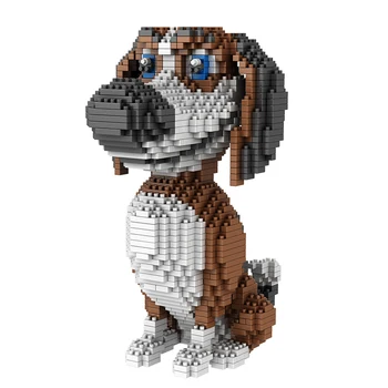 Cartoon Dog Balody Dachshund Model Building Blocks Assembly Brick 3D Animal Model Educational Toy For Children Gifts loz diamond blocks courier bear kids assembly toy for children oyuncaklar building brick action figures diy designer animal 9749
