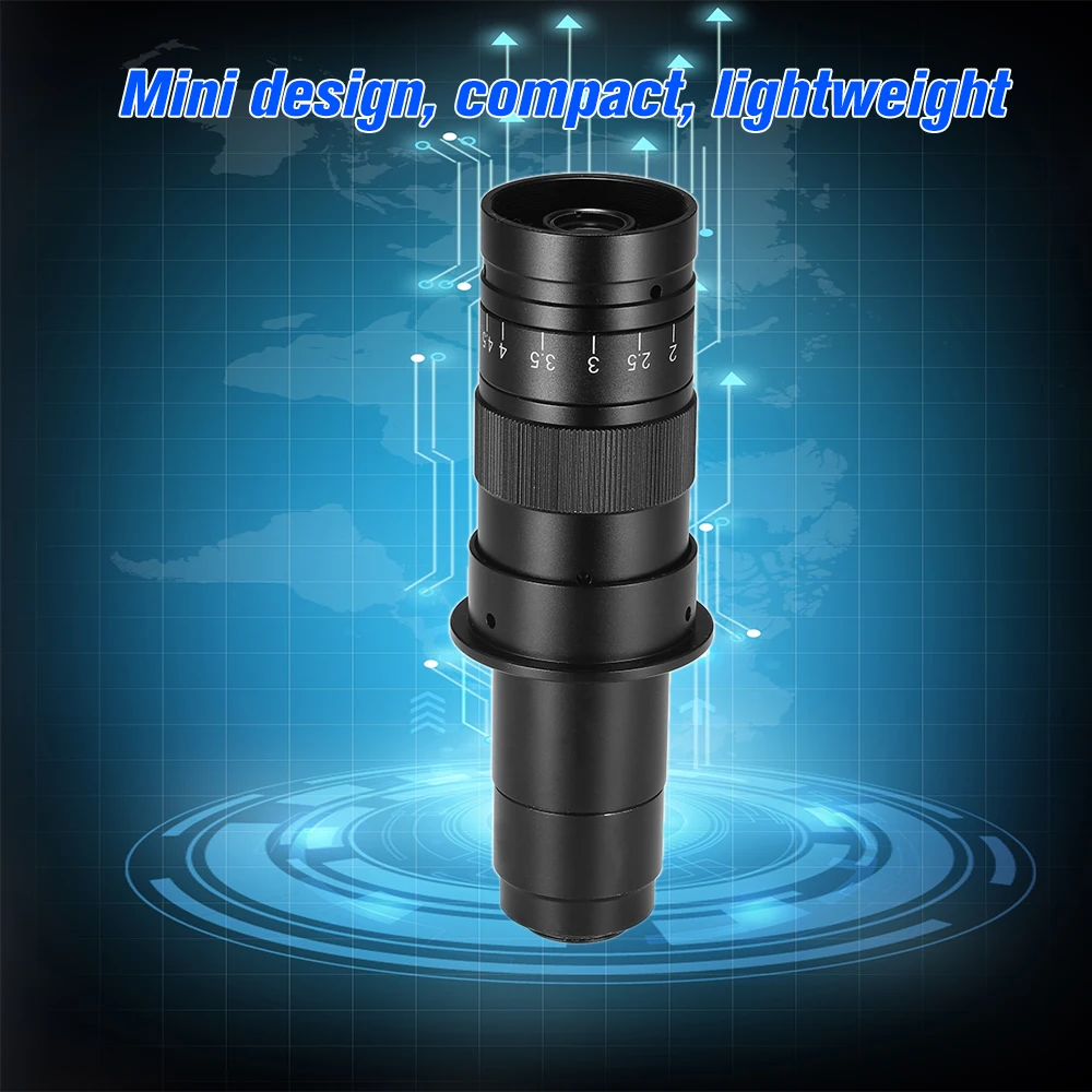 CCD Industry Microscope Camera C-mount Lens 10X-300X Camera Magnification Adjustable Zoom Eyepiece Magnifier Industrial Lens