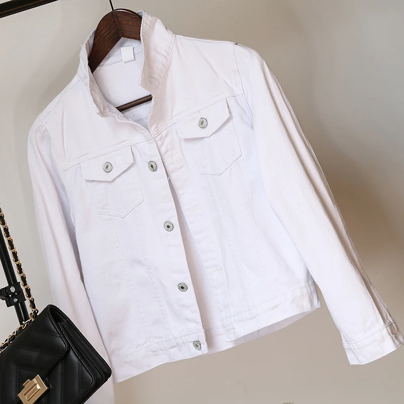 Jeans Jacket and Coats for Women 2019 Autumn Candy Color Casual Short Denim Jacket Chaqueta Mujer Casaco Jaqueta Feminina (13)