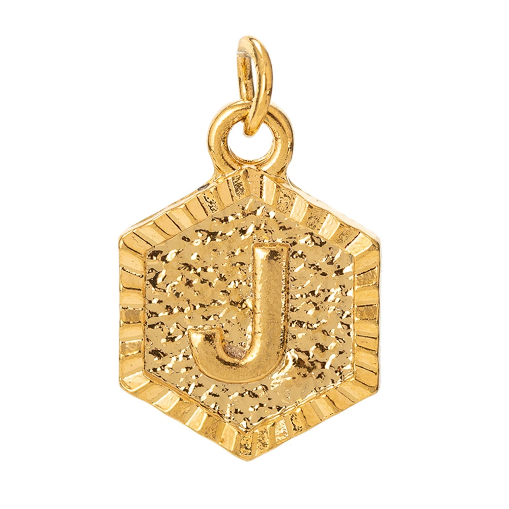 Золотой цвет A-Z письмо начальный Шарм Кулон для браслета для ожерелья для ножного браслета