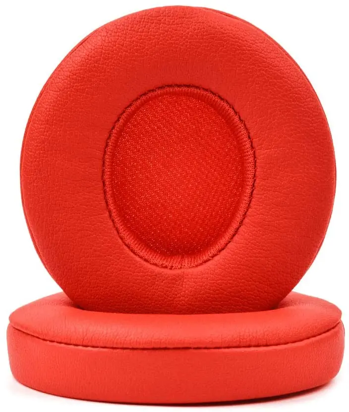 Solo 3 Earpads Replacement Ear Pads Cushions Muffs Repair Parts Compatible with Beats Solo 3 Wireless On Ear Headphones Red 