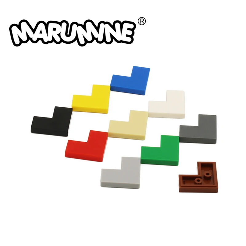 Piezas de bloques de construcción de esquina de azulejo plano, 1x2x2, Compatible con 14719 MOC Hobby, Kit de modelo de ensamblaje, bloques de construcción pequeños