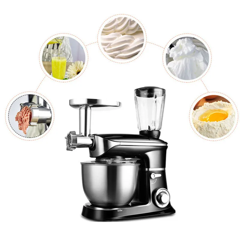 220V Multifunction Electric Dough Mixer Eggs Beater 6.5L Commercial