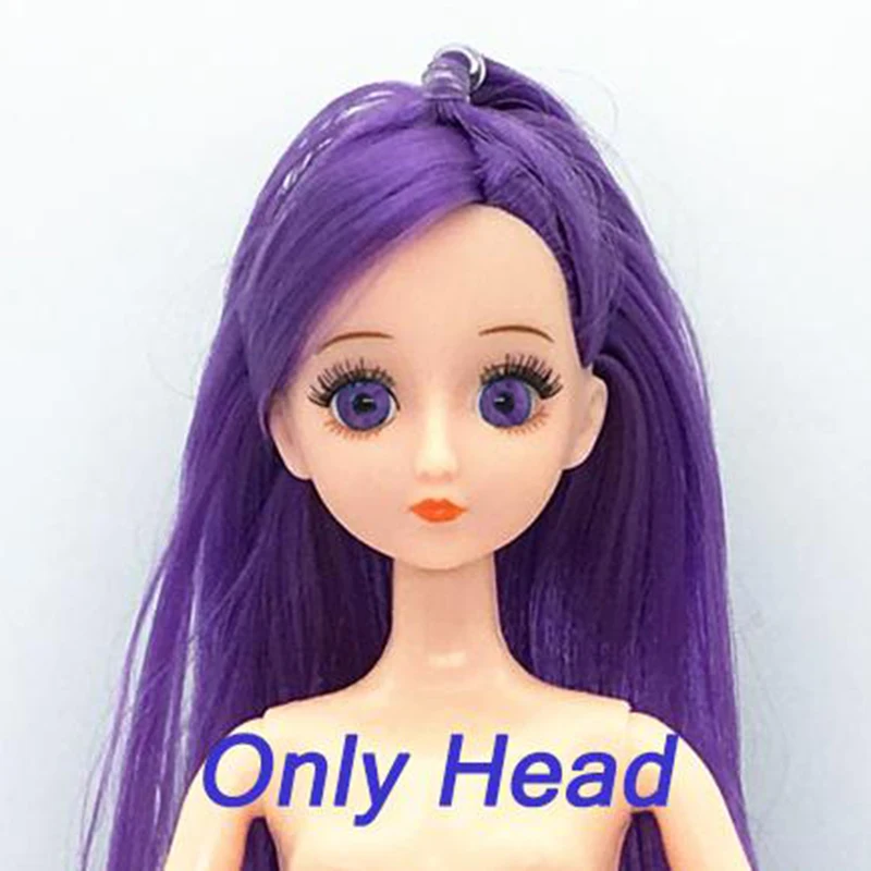 30 см синие фиолетовые черные глаза красивая кукла голова или тело новое