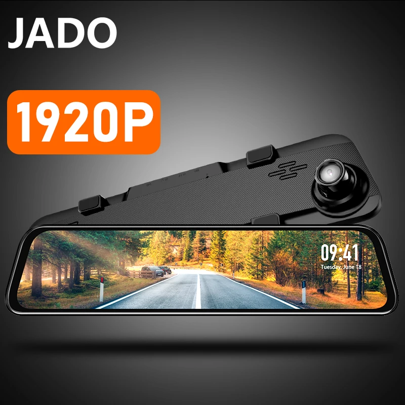 Видеорегистратор JADO G840S FHD с двумя камерами 1080P и 12 дюймовым