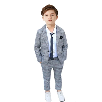 

2020 New child blazers Jacket +Pants suit slim and beautiful School Boys Suit Wedding and Birthday Party wear sets 2- 10 years