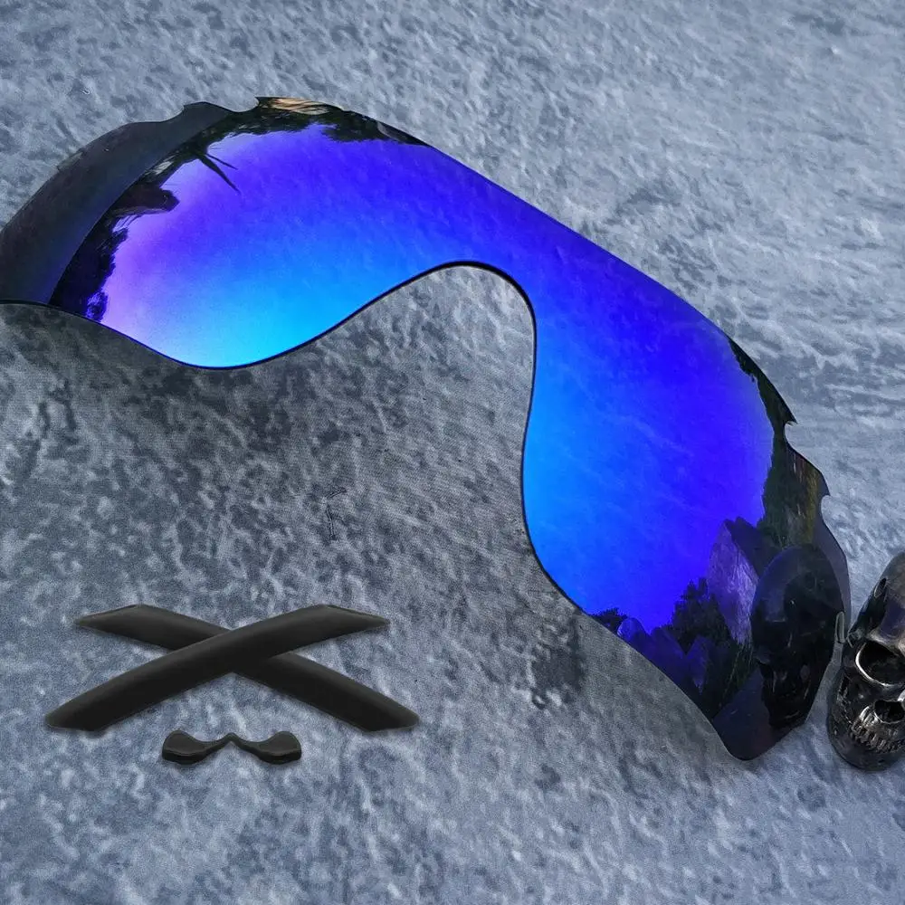 Deep Blue-Kit Firtox True Замена поляризованных линз и EarSocks и Носовые фиксирующие накладки для-солнцезащитные очки Oakley Radarlock, края вентилируемый солнцезащитные очки(объектив только)-Множественная - Цвет линз: Deep Blue-Kit